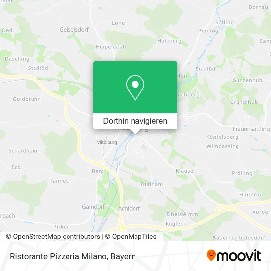 Ristorante Pizzeria Milano Karte