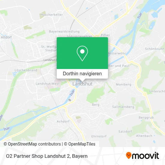 O2 Partner Shop Landshut 2 Karte
