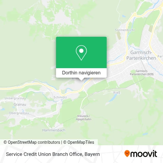 Service Credit Union Branch Office Karte