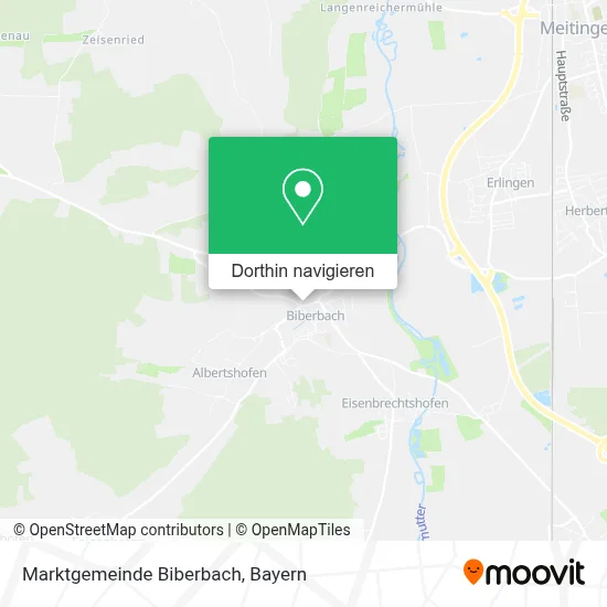 Marktgemeinde Biberbach Karte