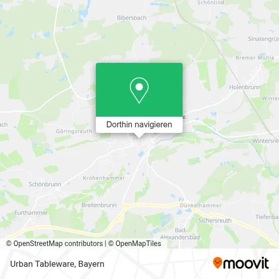 Urban Tableware Karte