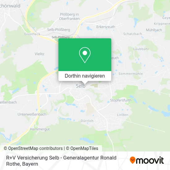 R+V Versicherung Selb - Generalagentur Ronald Rothe Karte