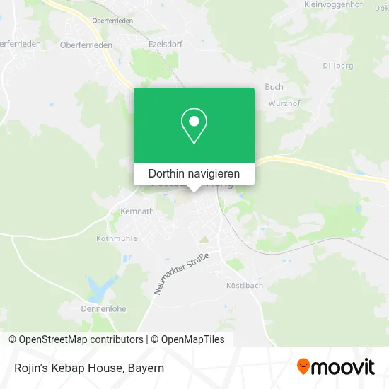 Rojin's Kebap House Karte