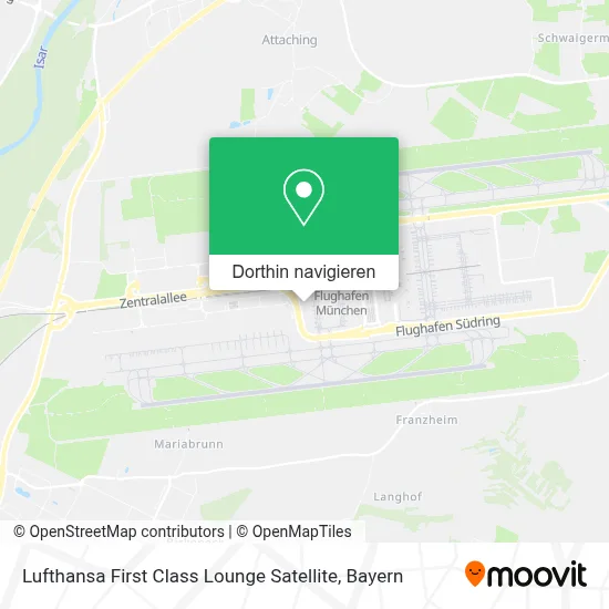 Lufthansa First Class Lounge Satellite Karte