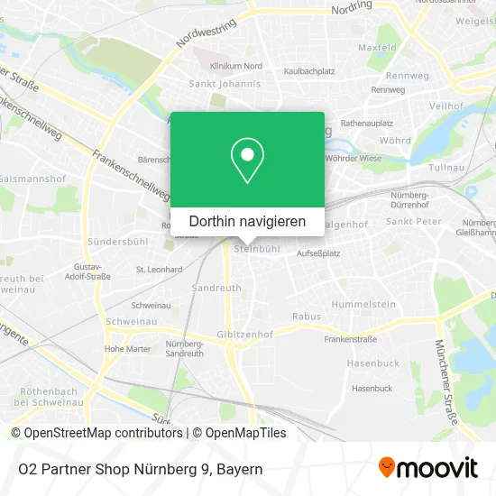 O2 Partner Shop Nürnberg 9 Karte