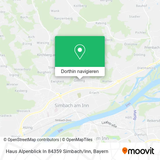 Haus Alpenblick In 84359 Simbach / Inn Karte
