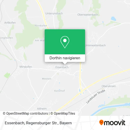 Essenbach, Regensburger Str. Karte
