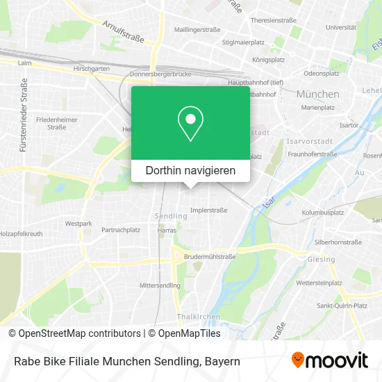 Rabe Bike Filiale Munchen Sendling Karte