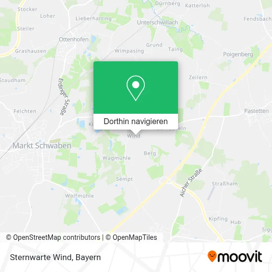 Sternwarte Wind Karte