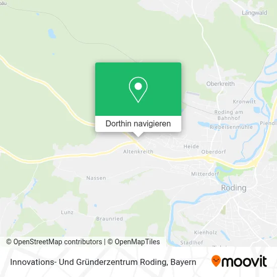 Innovations- Und Gründerzentrum Roding Karte