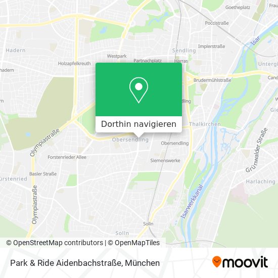 Park & Ride Aidenbachstraße Karte