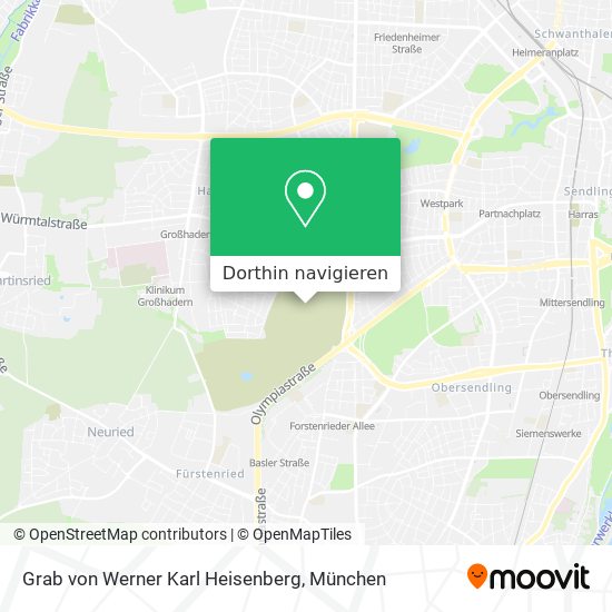 Grab von Werner Karl Heisenberg Karte