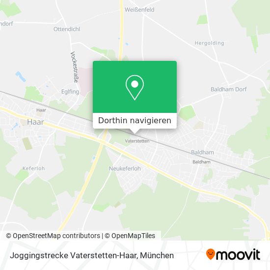 Joggingstrecke Vaterstetten-Haar Karte