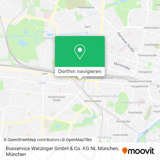 Busservice Watzinger GmbH & Co. KG NL München Karte