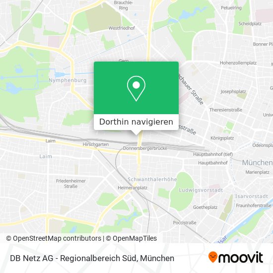 DB Netz AG - Regionalbereich Süd Karte