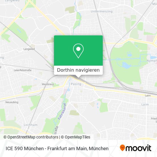 ICE 590 München - Frankfurt am Main Karte