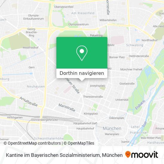 Kantine im Bayerischen Sozialministerium Karte