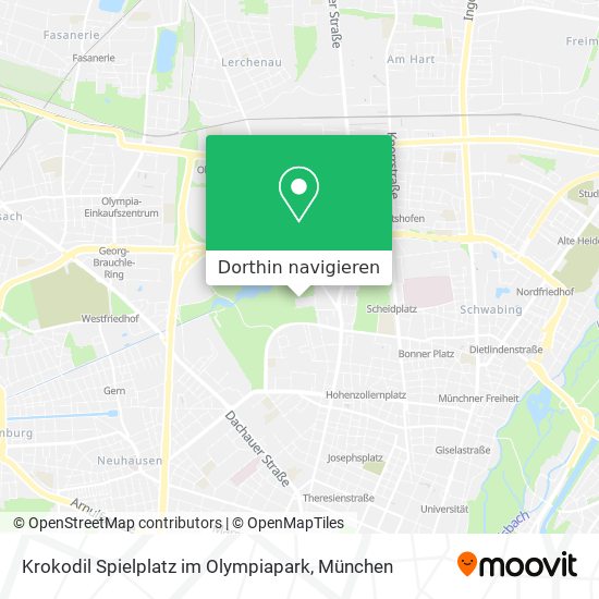 Krokodil Spielplatz im Olympiapark Karte