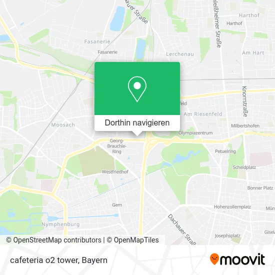 cafeteria o2 tower Karte