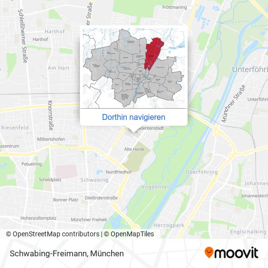 Schwabing-Freimann Karte