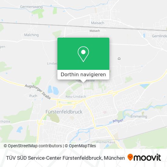 TÜV SÜD Service-Center Fürstenfeldbruck Karte