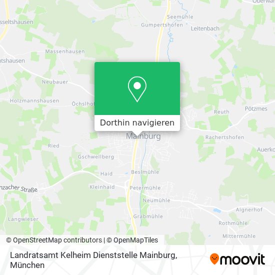 Landratsamt Kelheim Dienststelle Mainburg Karte