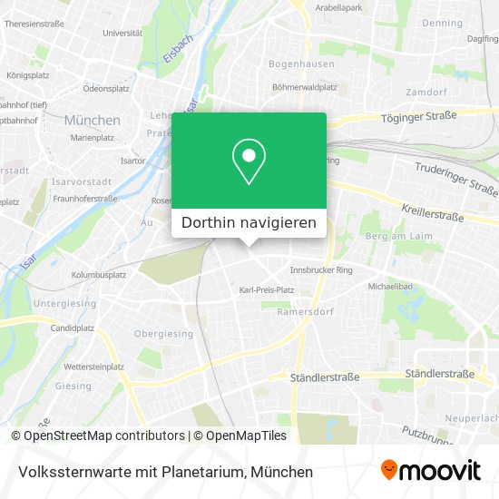 Volkssternwarte mit Planetarium Karte