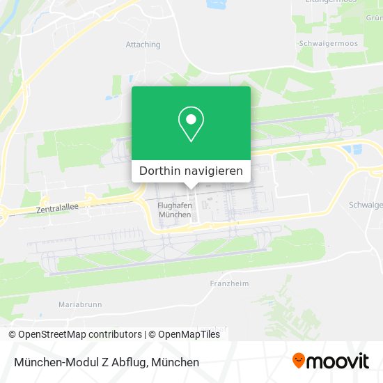 München-Modul Z Abflug Karte