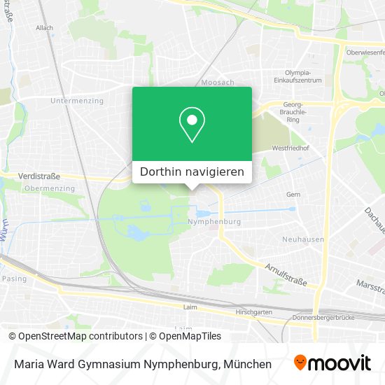 Maria Ward Gymnasium Nymphenburg Karte