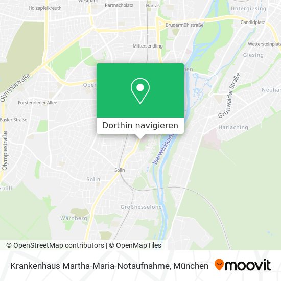 Krankenhaus Martha-Maria-Notaufnahme Karte