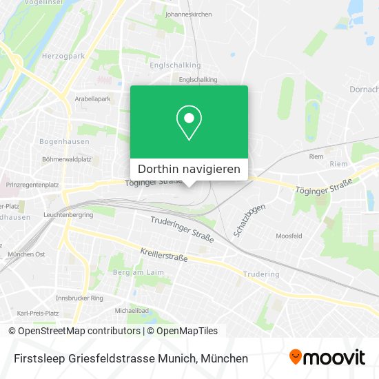 Firstsleep Griesfeldstrasse Munich Karte