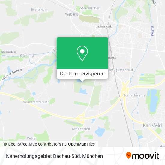 Naherholungsgebiet Dachau-Süd Karte