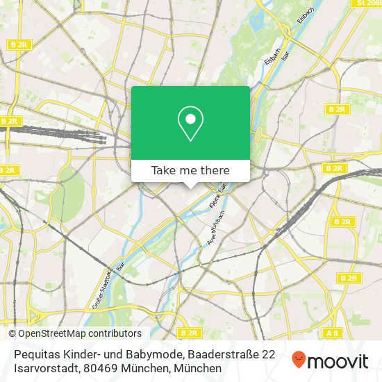 Pequitas Kinder- und Babymode, Baaderstraße 22 Isarvorstadt, 80469 München Karte