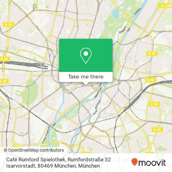 Café Rumford Spielothek, Rumfordstraße 32 Isarvorstadt, 80469 München Karte