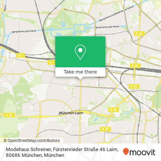 Modehaus Schreiner, Fürstenrieder Straße 46 Laim, 80686 München Karte