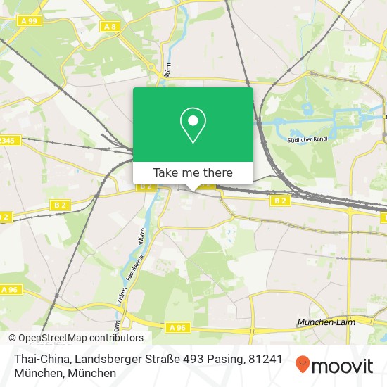 Thai-China, Landsberger Straße 493 Pasing, 81241 München Karte