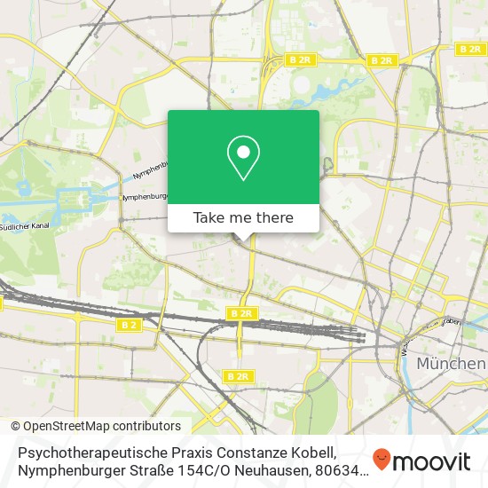 Psychotherapeutische Praxis Constanze Kobell, Nymphenburger Straße 154C / O Neuhausen, 80634 München Karte