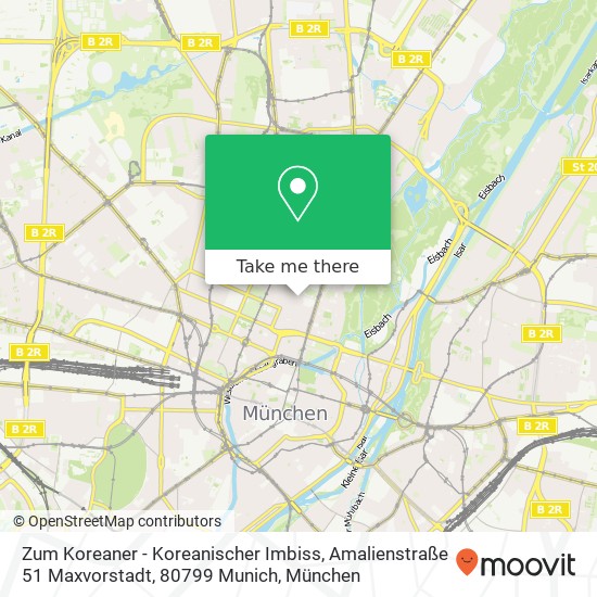 Zum Koreaner - Koreanischer Imbiss, Amalienstraße 51 Maxvorstadt, 80799 Munich Karte