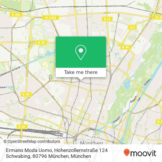 Ermano Moda Uomo, Hohenzollernstraße 124 Schwabing, 80796 München Karte