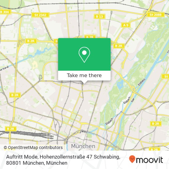 Auftritt Mode, Hohenzollernstraße 47 Schwabing, 80801 München Karte