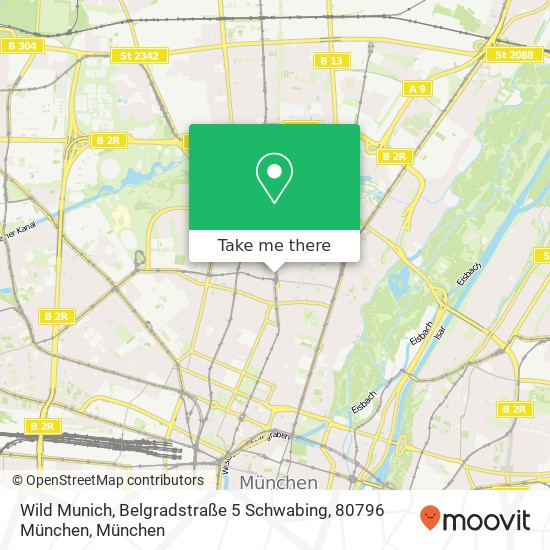 Wild Munich, Belgradstraße 5 Schwabing, 80796 München Karte