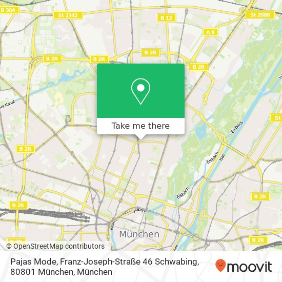 Pajas Mode, Franz-Joseph-Straße 46 Schwabing, 80801 München Karte