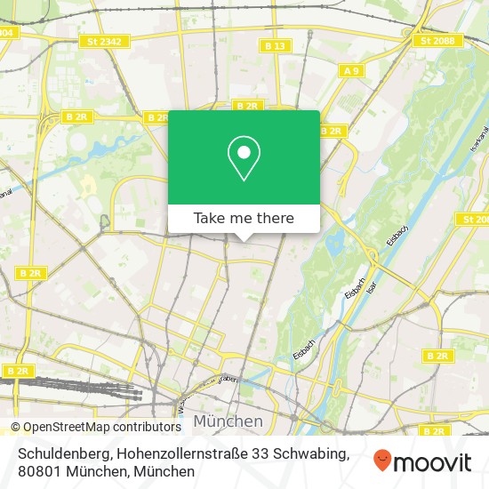Schuldenberg, Hohenzollernstraße 33 Schwabing, 80801 München Karte