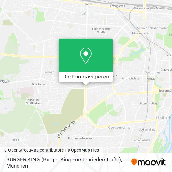 BURGER KING (Burger King Fürstenriederstraße) Karte