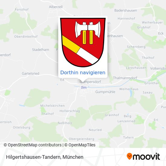 Hilgertshausen-Tandern Karte