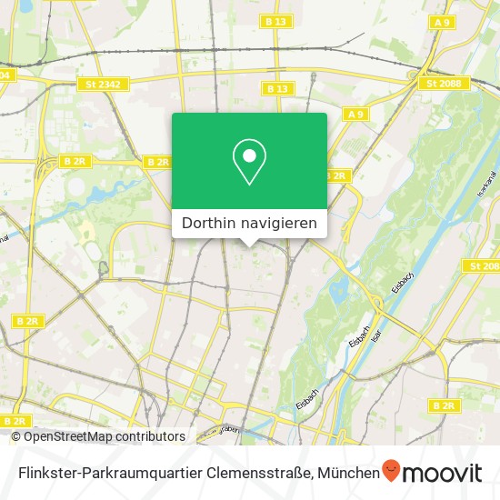 Flinkster-Parkraumquartier Clemensstraße Karte