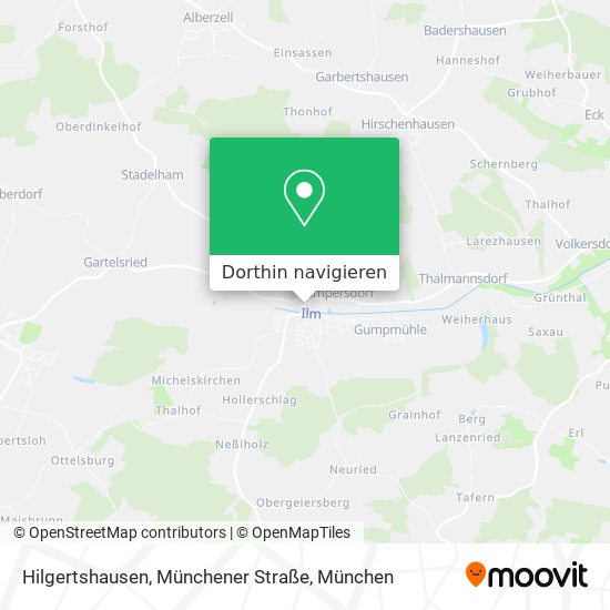 Hilgertshausen, Münchener Straße Karte
