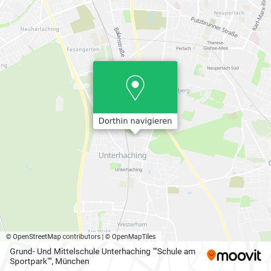 Grund- Und Mittelschule Unterhaching ""Schule am Sportpark"" Karte