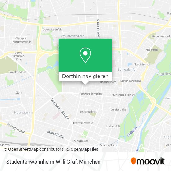 Studentenwohnheim Willi Graf Karte