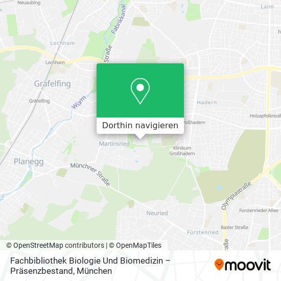 Fachbibliothek Biologie Und Biomedizin – Präsenzbestand Karte